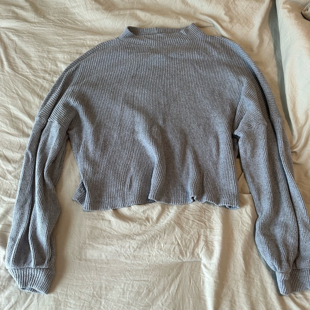 Light blue cropped sweater